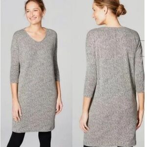 J. JILL‎ PURE JILL Gray Linen Blend Casual Comfort Soft Tunic Dress SZ LP NWT